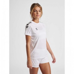 Hummel Core Xk Core Poly S/S T-shirts Dames Wit | 645879-092