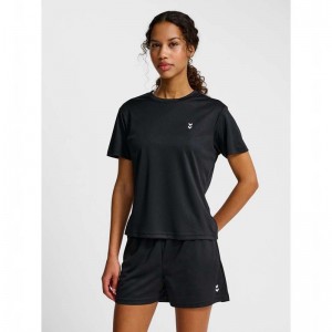 Hummel Pulse Training W S/S T-shirts Dames Zwart | 389183-107
