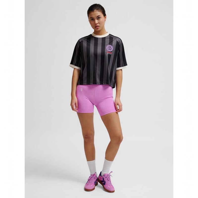 Hummel Boxy Bee Mine Shirt S/S Korte Broek Dames Zwart | 830931-877