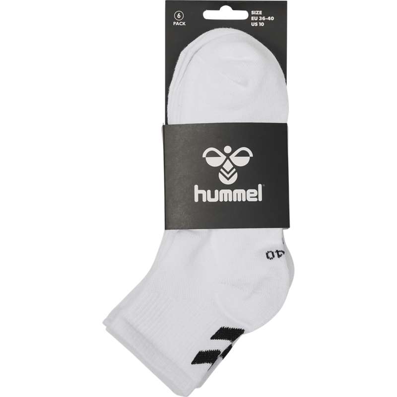 Hummel Chevron 6-pack Mid Cut Sokken Dames Wit | 376818-590