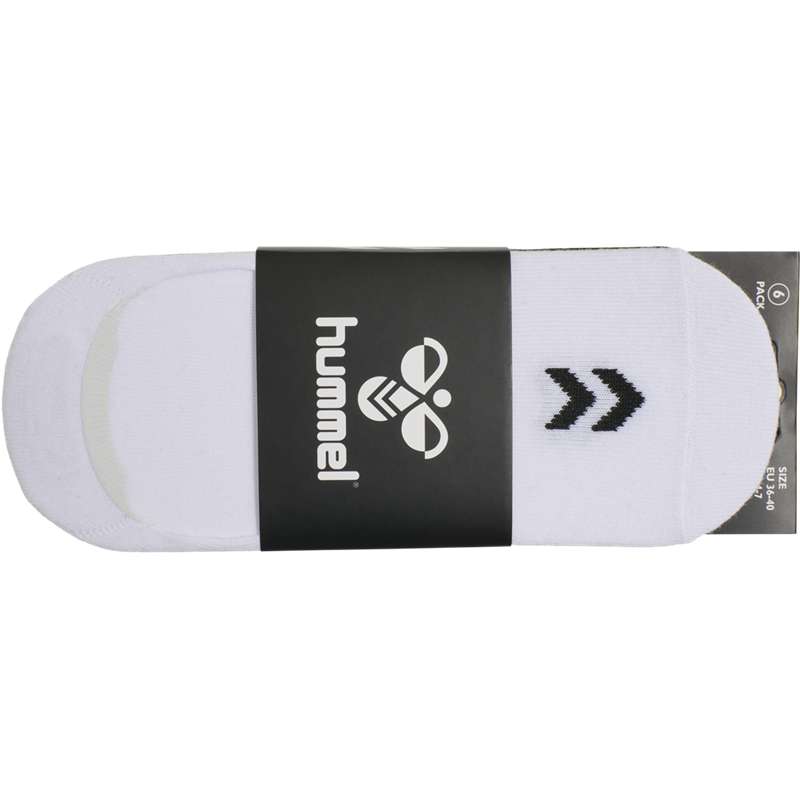 Hummel Chevron 6-pack No Shows Sokken Heren Wit | 099191-393