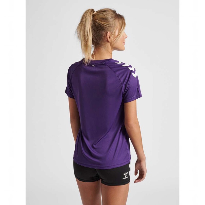 Hummel Core Xk Core Poly S/S T-shirts Dames Paars | 936625-498