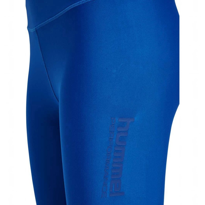 Hummel Fast Mid Waist Hardloopbroek Dames Blauw | 854957-497