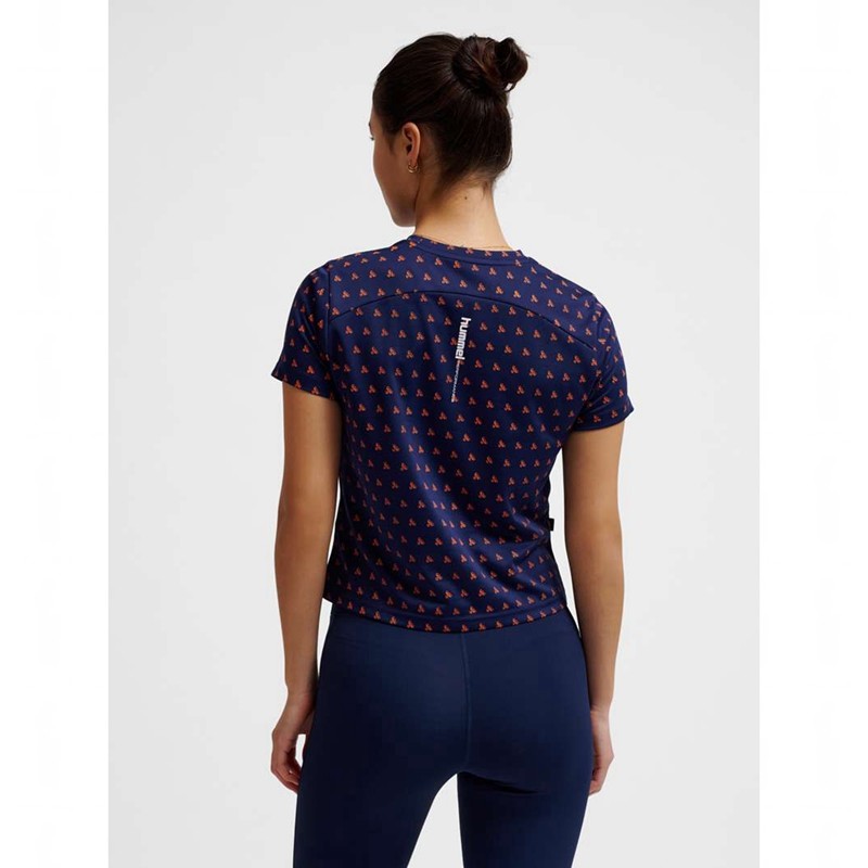 Hummel Fast Workout W S/S T-shirts Dames Donkerblauw | 479054-555