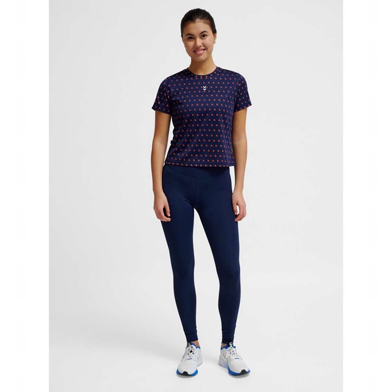 Hummel Fast Workout W S/S T-shirts Dames Donkerblauw | 479054-555