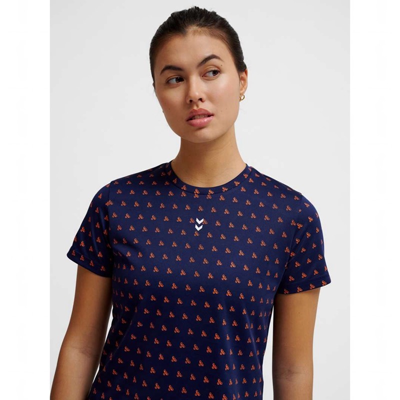 Hummel Fast Workout W S/S T-shirts Dames Donkerblauw | 479054-555