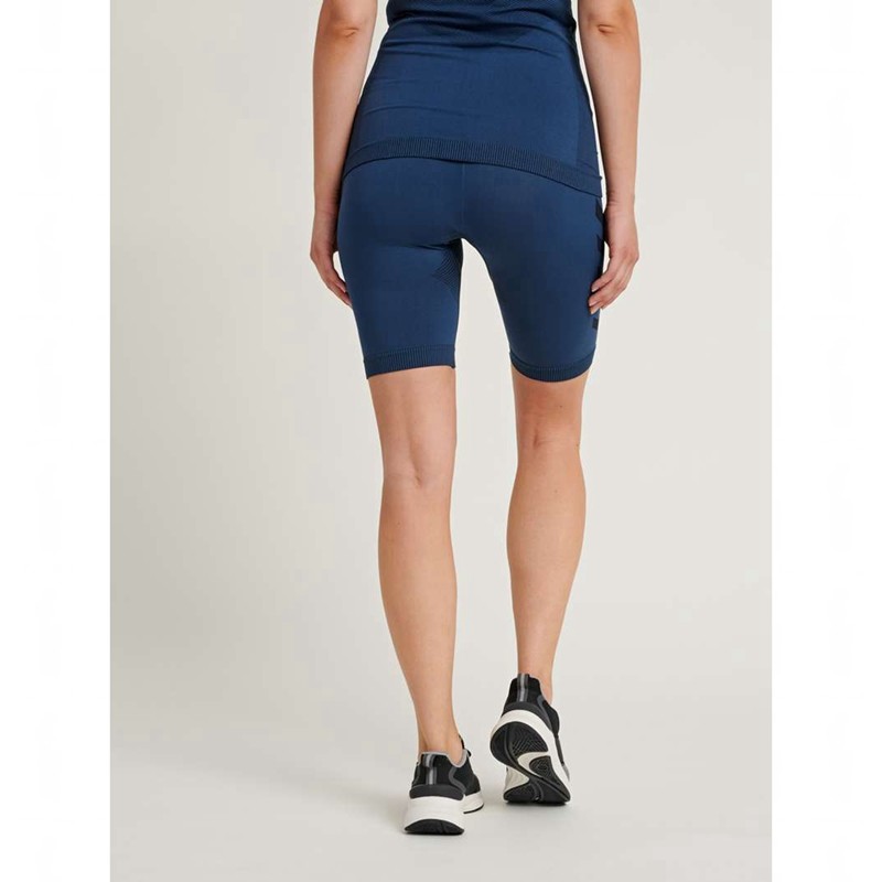 Hummel First Seamless Tr Sht Tigh W Korte Broek Dames Donkerblauw | 332393-371