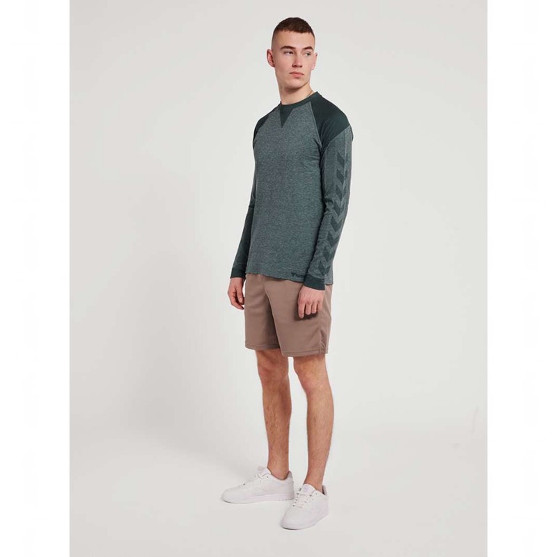 Hummel Kent Seamless T-shirt L/S Basislaag Heren Groen | 455064-400