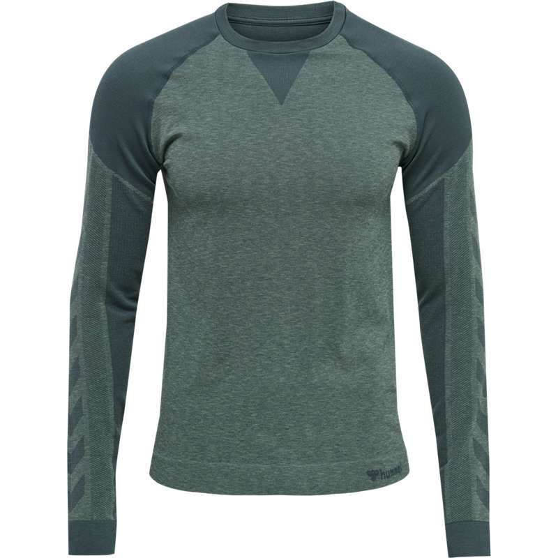 Hummel Kent Seamless T-shirt L/S Basislaag Heren Groen | 455064-400