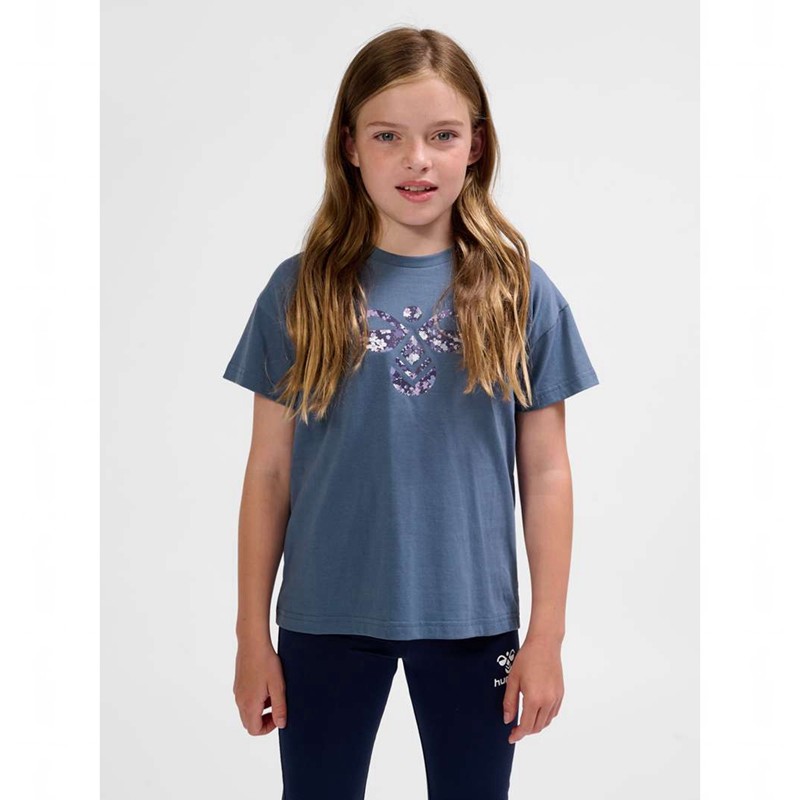 Hummel Libi T-shirts Kinderen Blauw | 529860-202