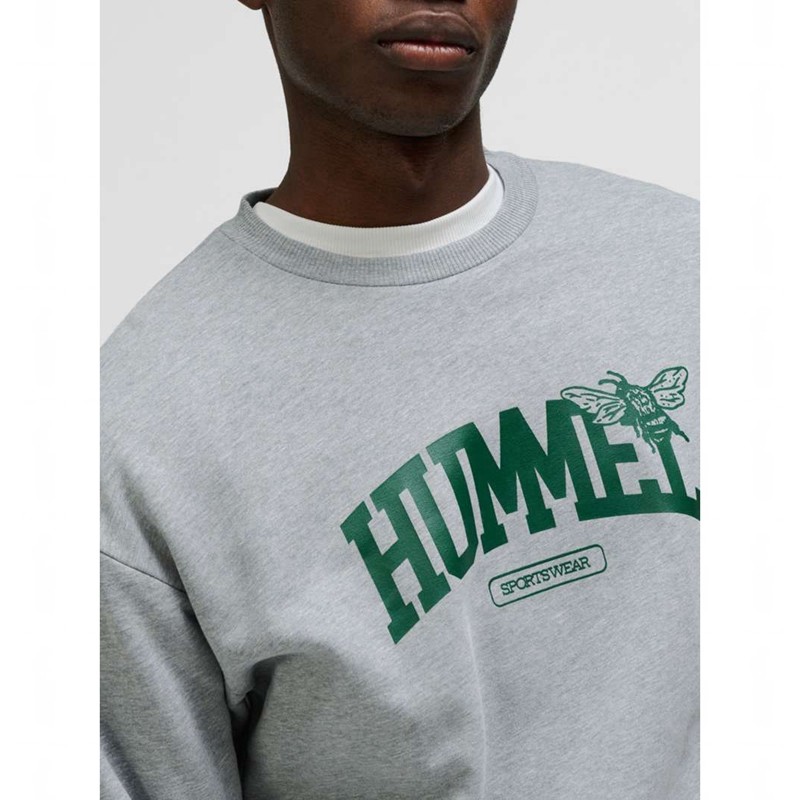 Hummel Loose Crewneck University Bee Sweatshirts Dames Grijs | 215836-584