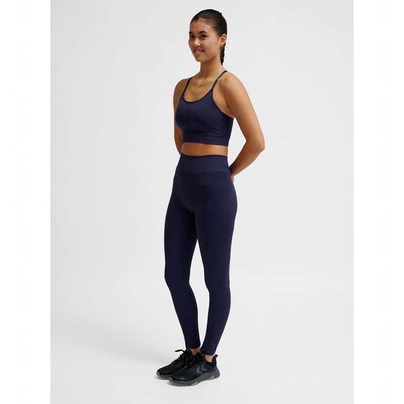 Hummel Mt Define Seaml Scrunch Hardloopbroek Dames Donkerblauw | 324885-187