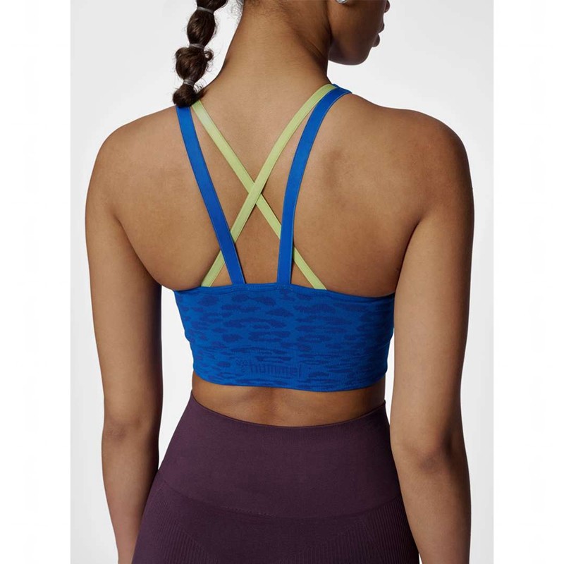 Hummel Mt Leo Seamless Sport BH Dames Blauw | 390834-529