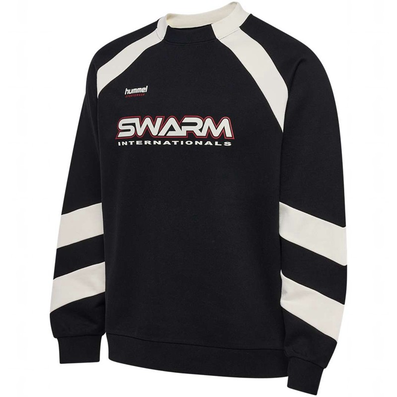 Hummel Oversized Crew Sportswear Swarm Sweatshirts Dames Zwart | 653249-146