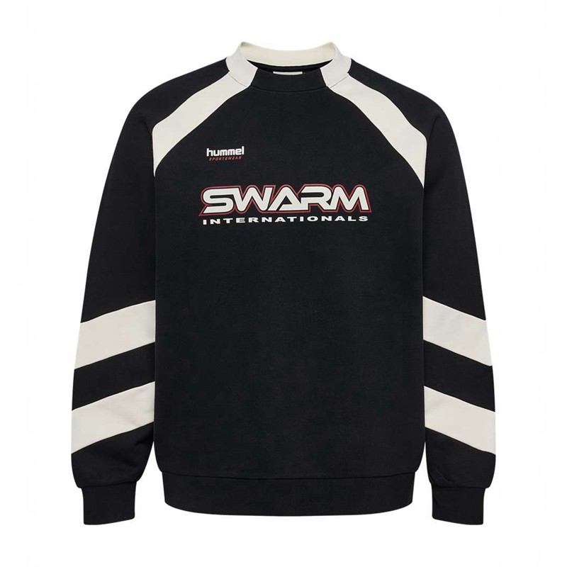 Hummel Oversized Crew Sportswear Swarm Sweatshirts Dames Zwart | 653249-146