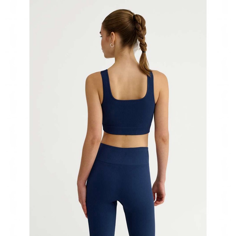 Hummel Pulse Seamless Rib Sport BH Dames Donkerblauw | 831266-336
