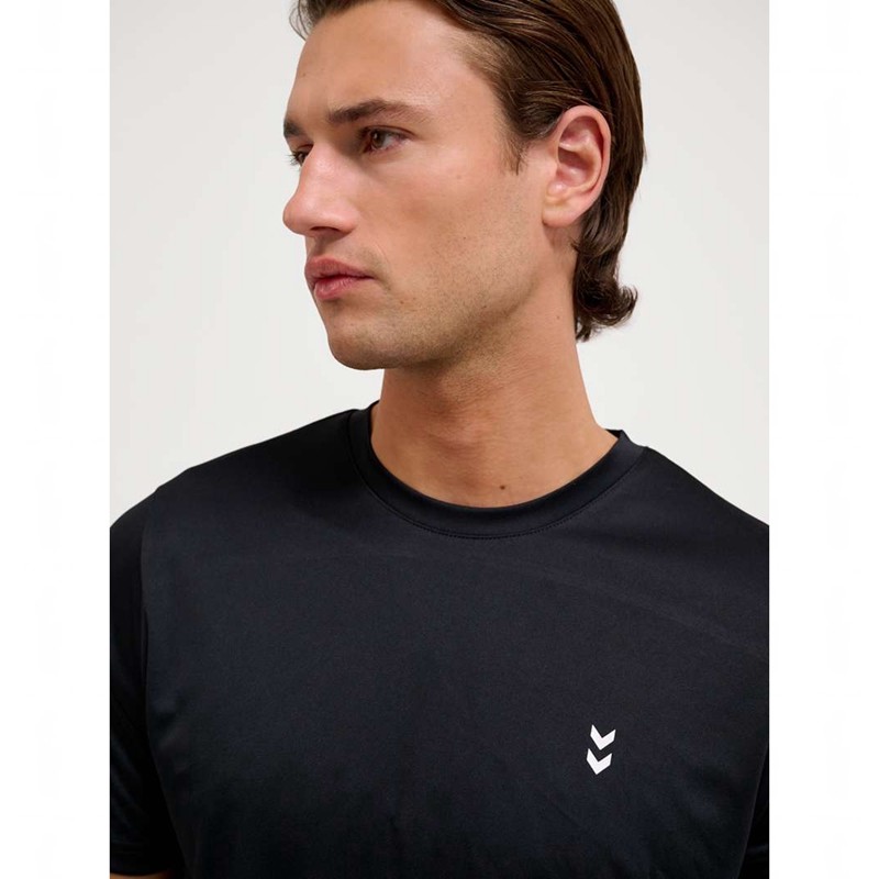 Hummel Pulse Training S/S T-shirts Heren Zwart | 022965-496