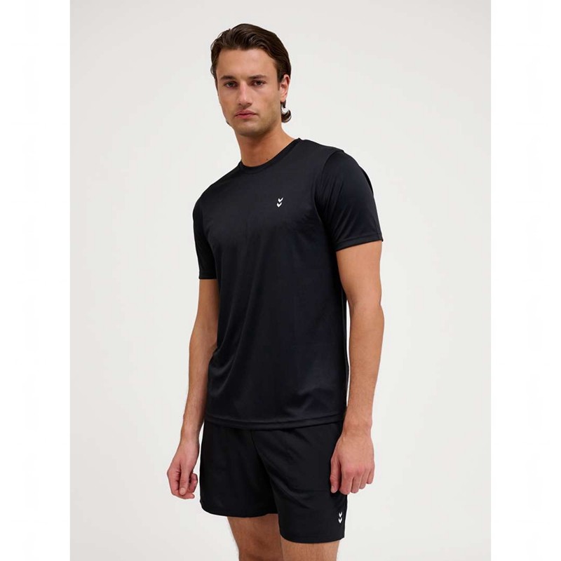 Hummel Pulse Training S/S T-shirts Heren Zwart | 022965-496