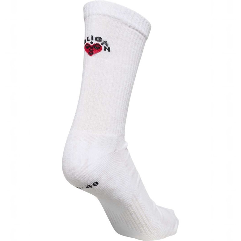 Hummel Roligan 2-packs Sokken Heren Wit | 639781-230