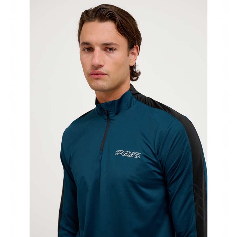 Hummel Te Strength Pl Half Zip Sweatshirts Heren Donkerblauw | 134701-165