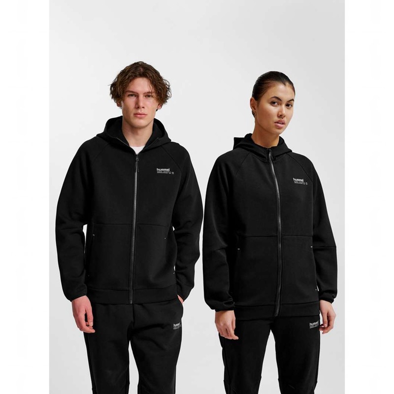 Hummel Tech Fleece Regular Zip Hoodie T-shirts Dames Zwart | 524799-659
