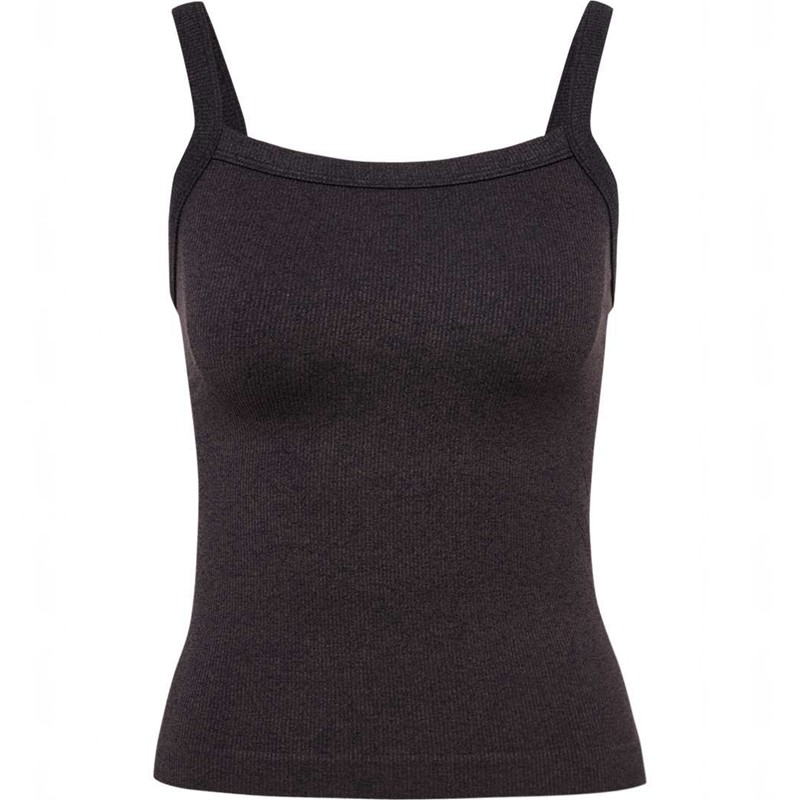 Hummel Yoga Seamless Rib Tanktop Dames Zwart | 250601-449